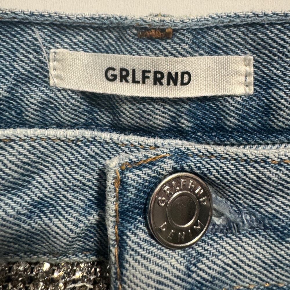 GRLFRND Karolina Embellished Skinny Jeans Light Wash - Picture 4 of 12